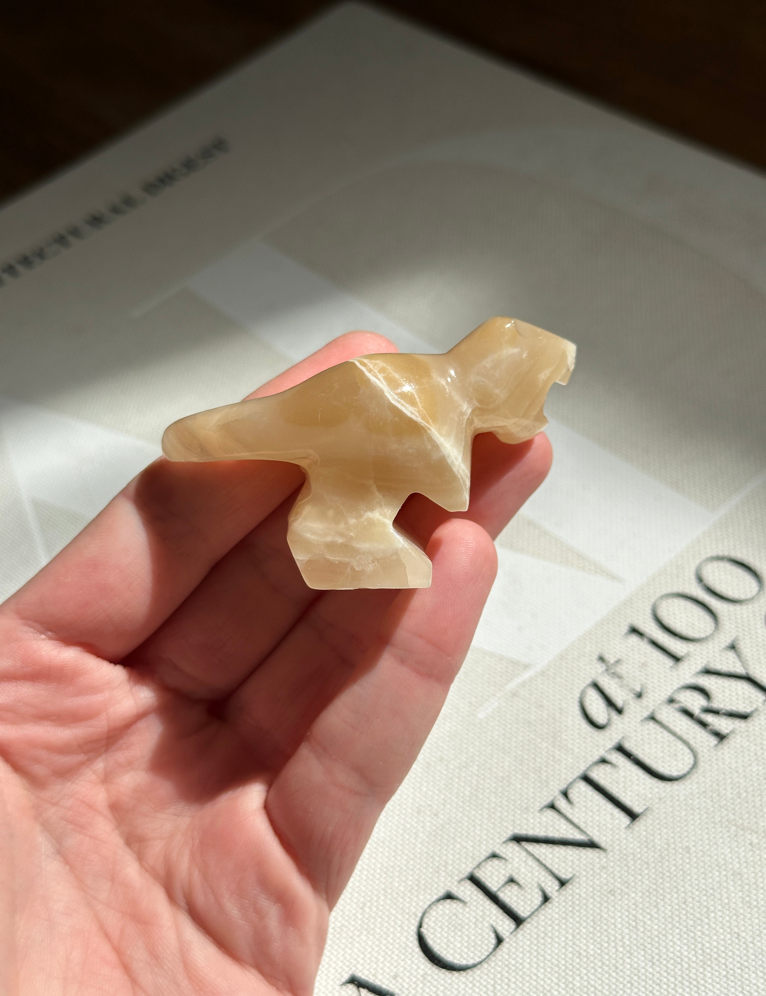 Tyrannosaurus rex Small Dinosaur Amber Onyx