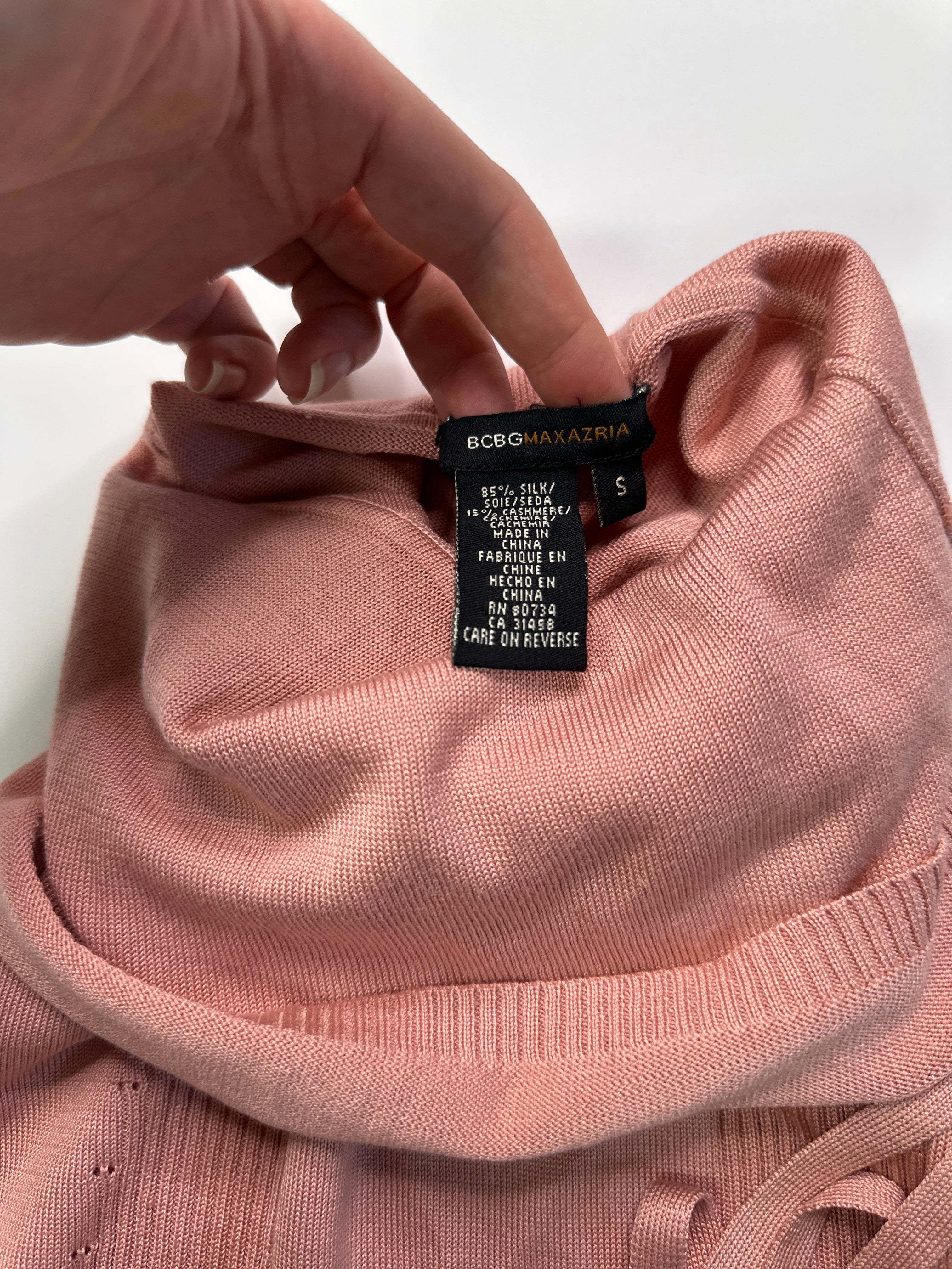 BCBG MAXAZRIA | Silk & Cashmere Cowl Tank | S