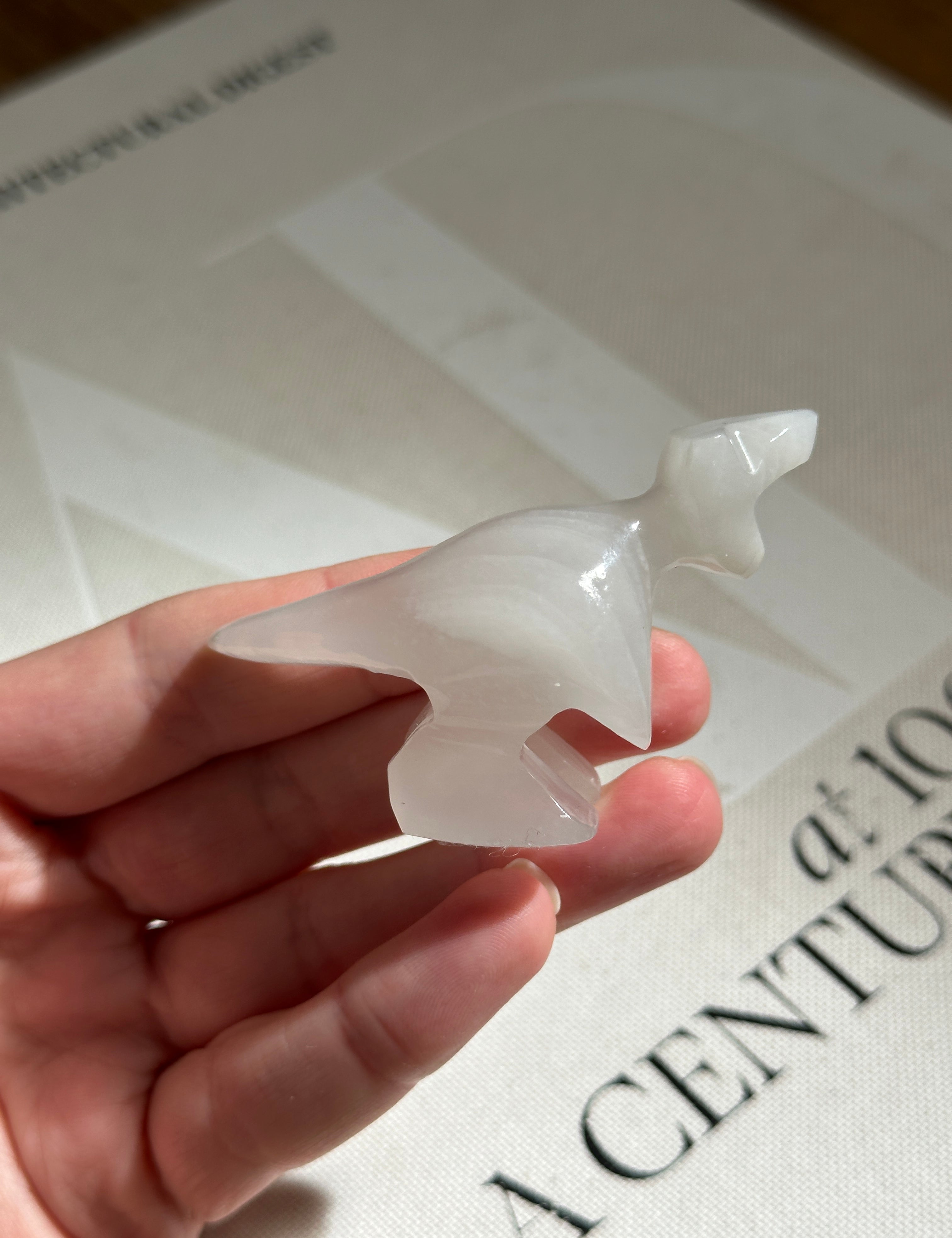 Tyrannosaurus Rex Small Dinosaur White Onyx