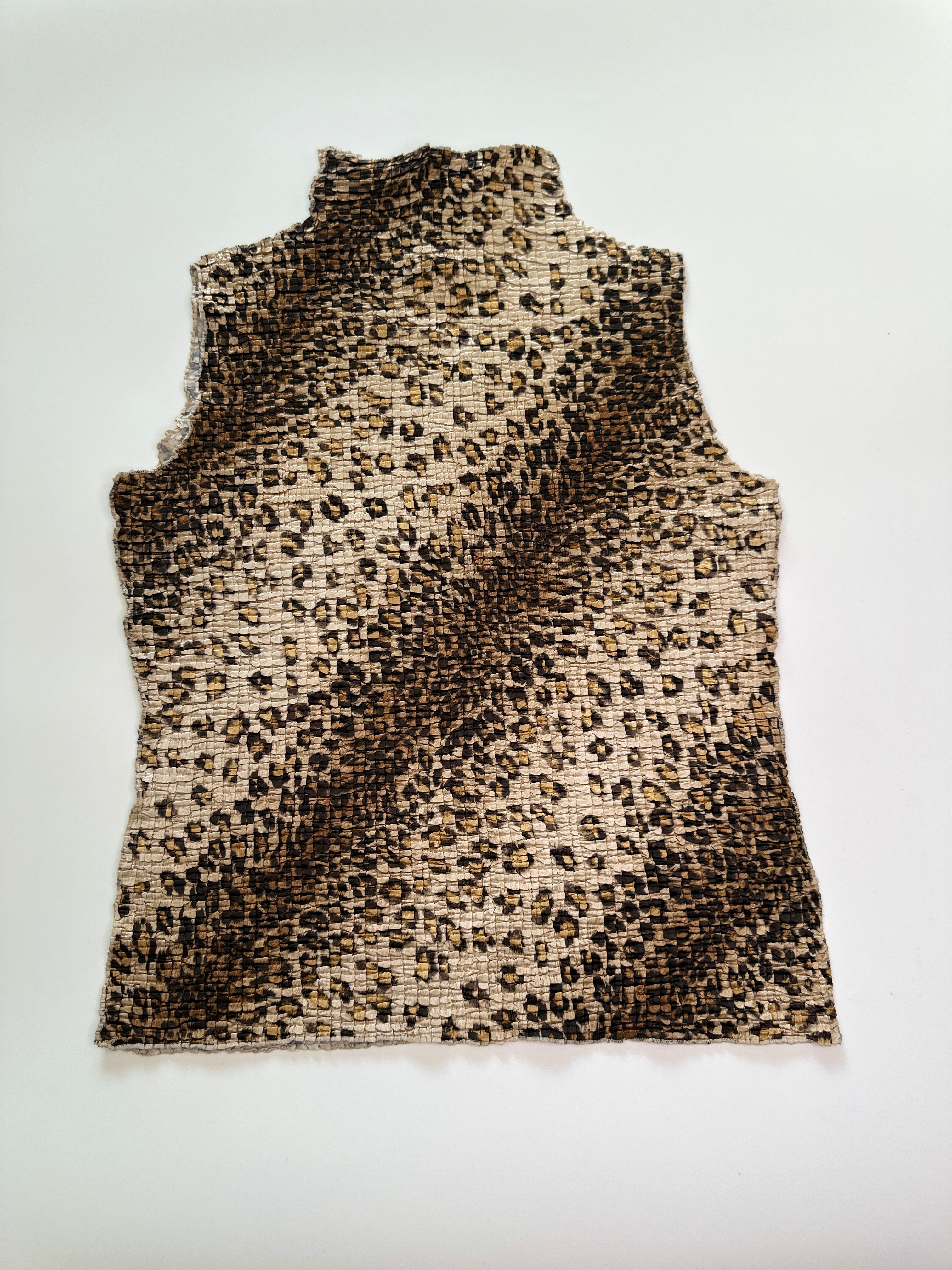T.W.T USA | Leopard Crinkle Tank Top | 12-14