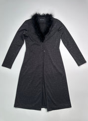 MITIKA | Italian Boutique Black Shimmer fabric Coat| S RRP €350