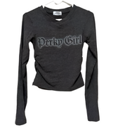 PERKY GIRL LONG SEELVE CROP TOP