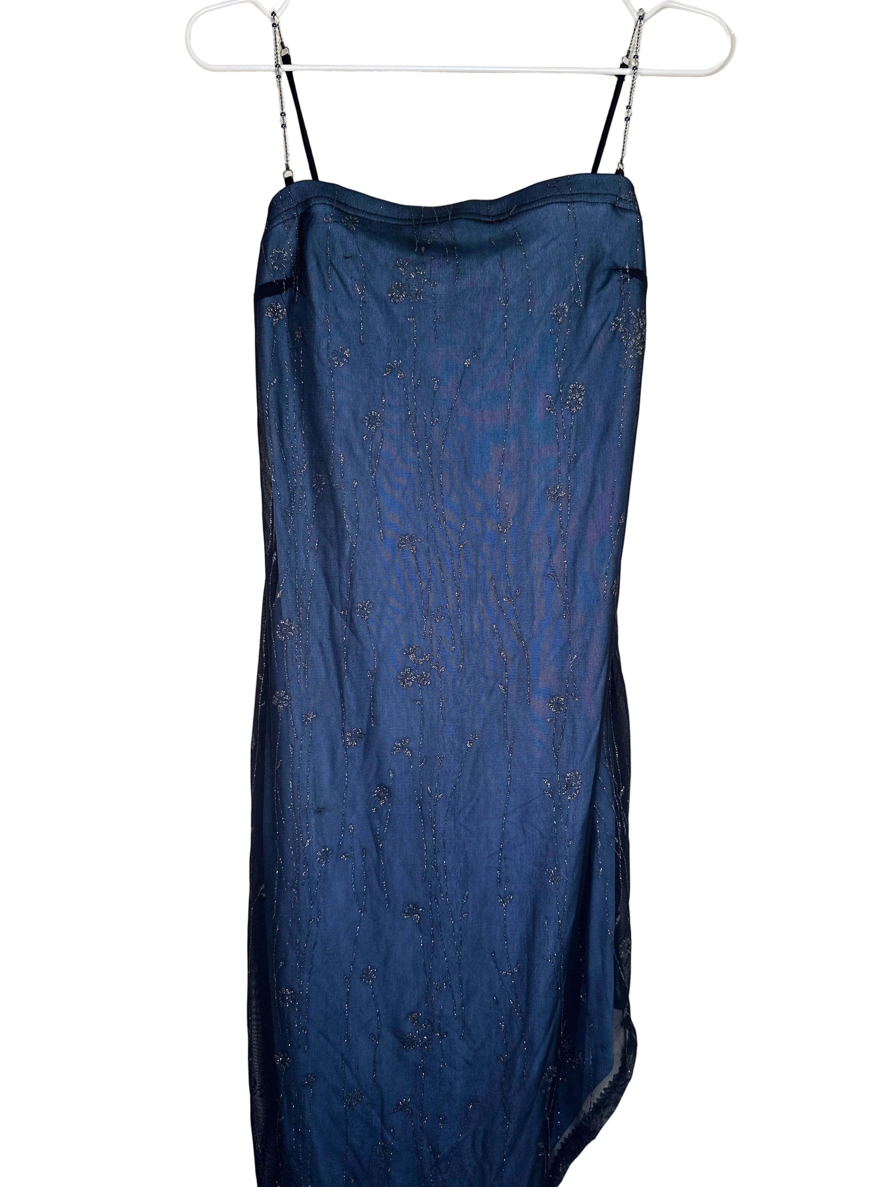 CHARLOTTE RUSSE| 90s Vinatge Asymmetrical Sheer Dress | 8