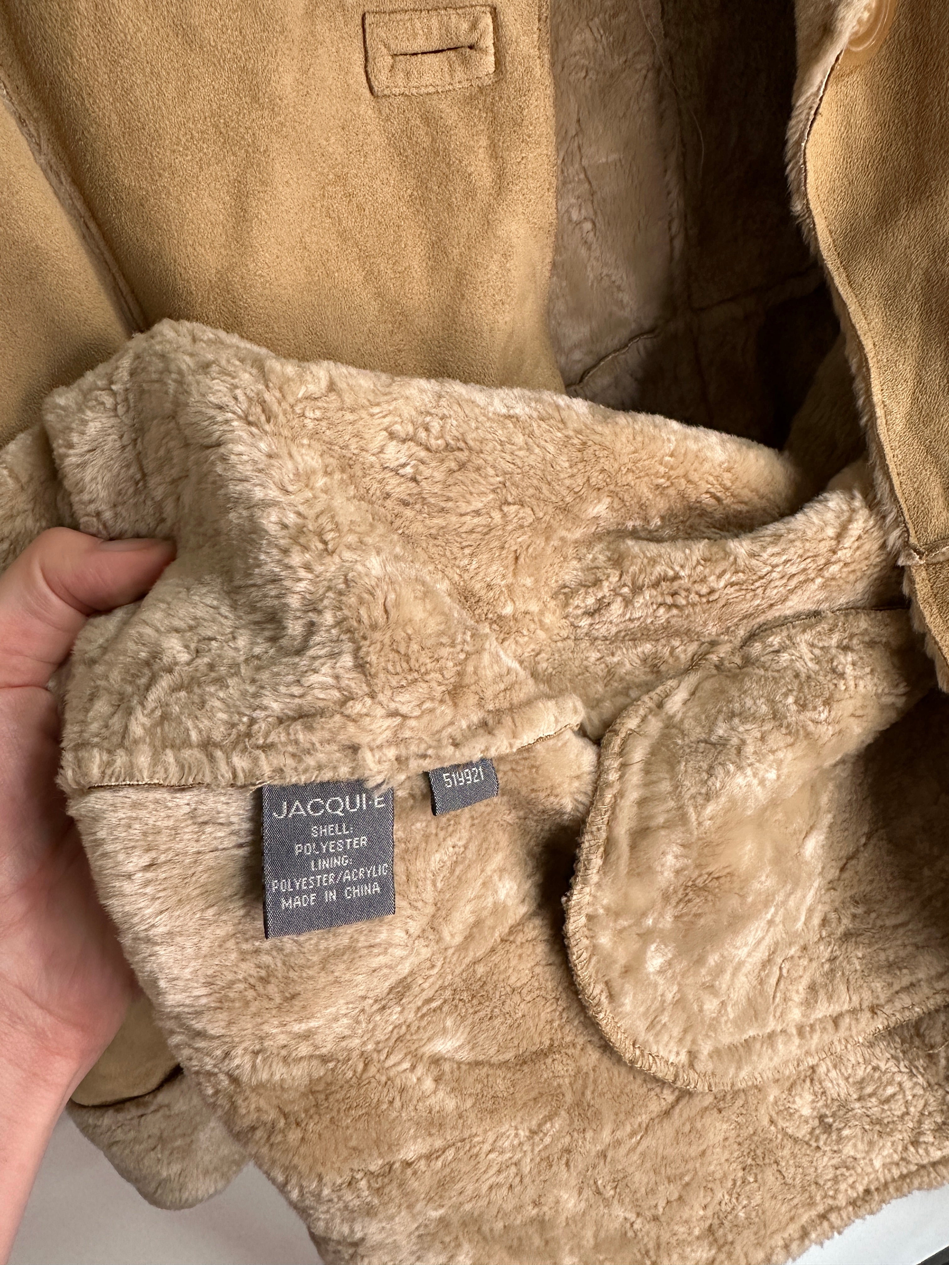 Jacqui.e Faux Fur Suede Look Coat -8