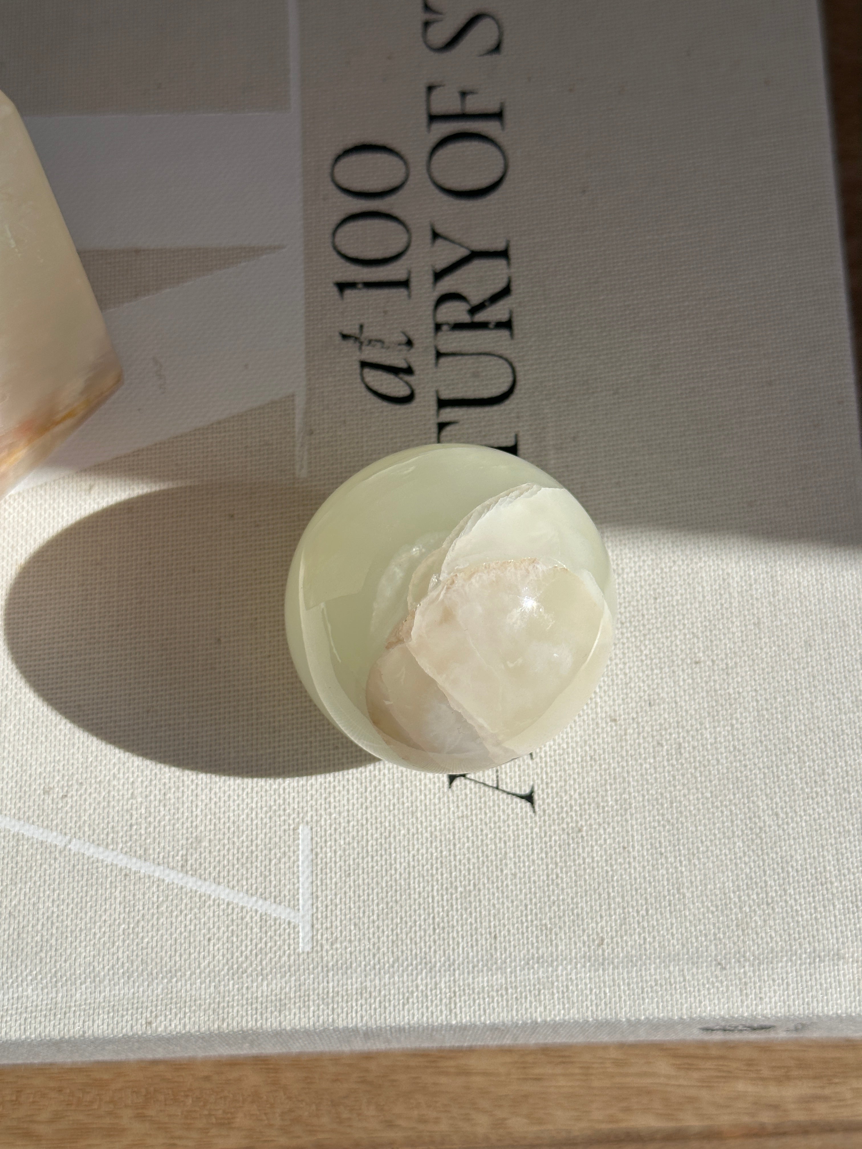 Green & White Onyx Sphere