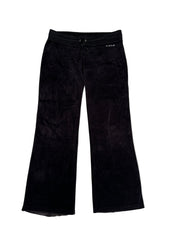 BEBE Black Velour Pant | M