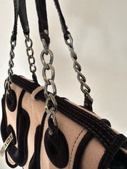 FENDI CASHMERE DOUBLE BUCKLE BAG