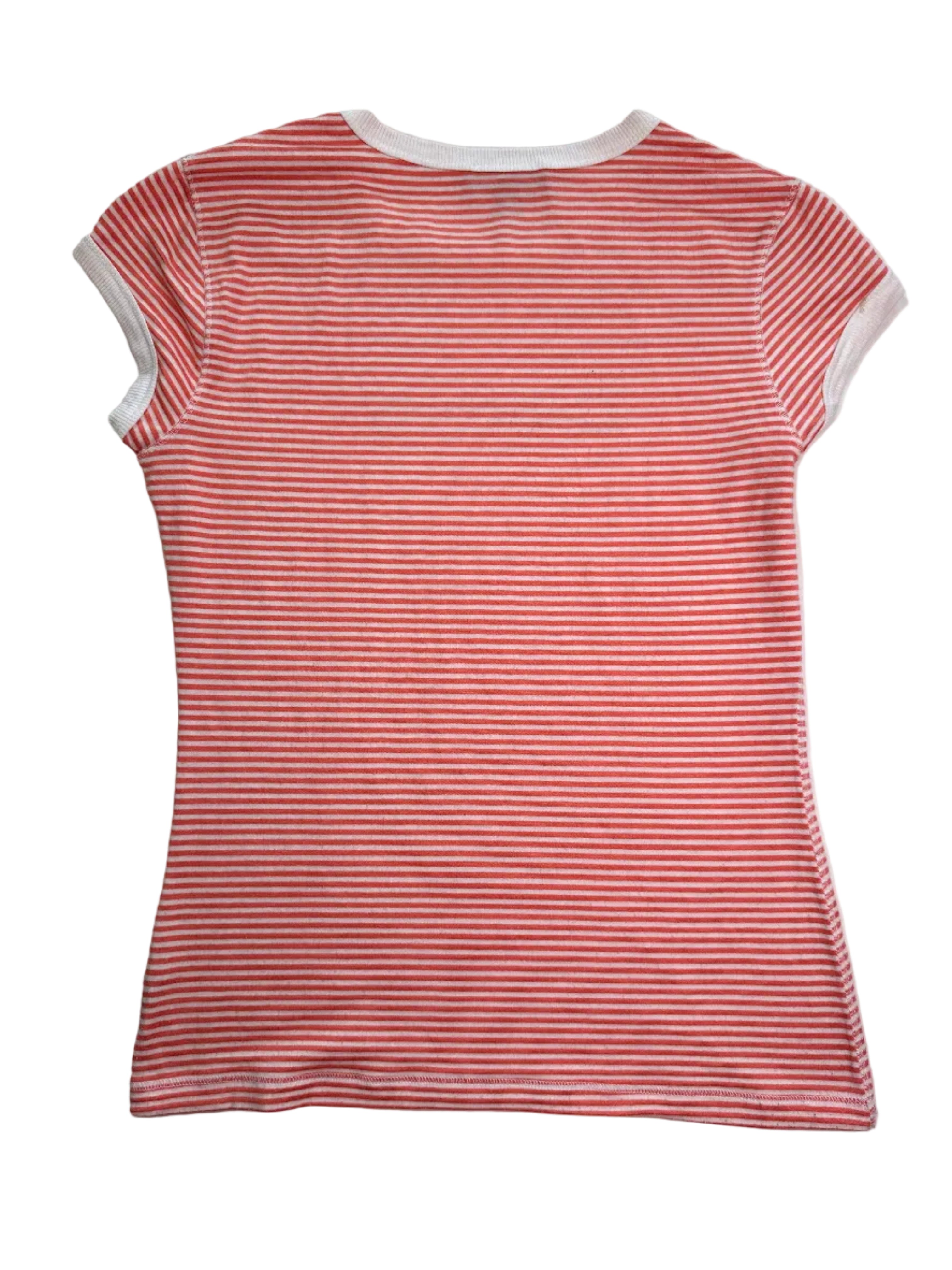 BEBE| Stripe Rhinestone Y2K Top | M