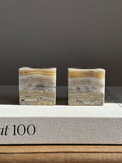 Prism Grey Onyx Candle Holder - Small