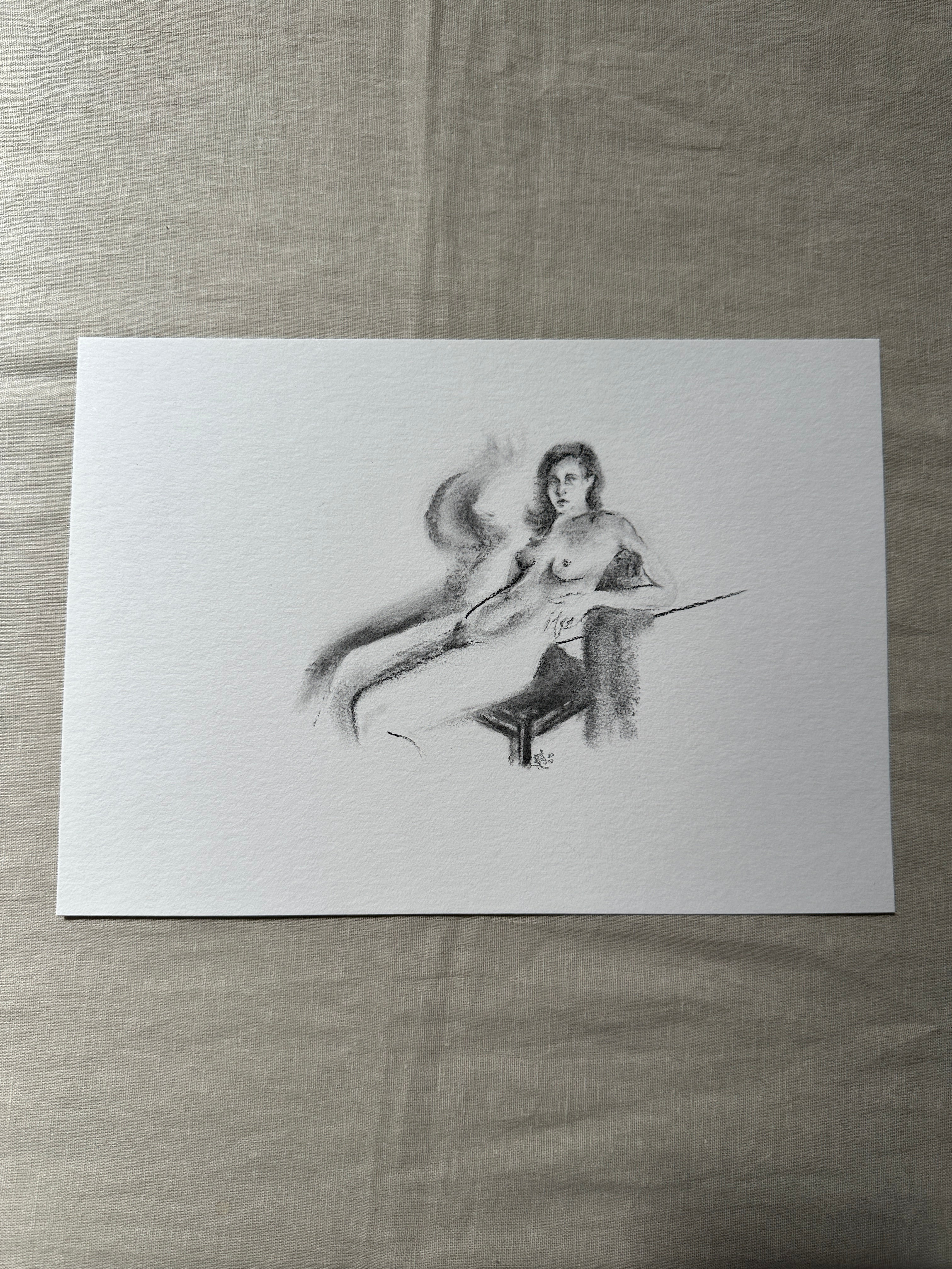 Women’s Figure Sketch Charcoal Original Artwork
