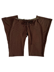 Shoop USA Low-rise Brown Knit Tie Bootcut Pant | XS