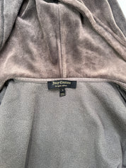 Juicy Couture | 90s Ash Brown Velour Full Zipper Jumper | S