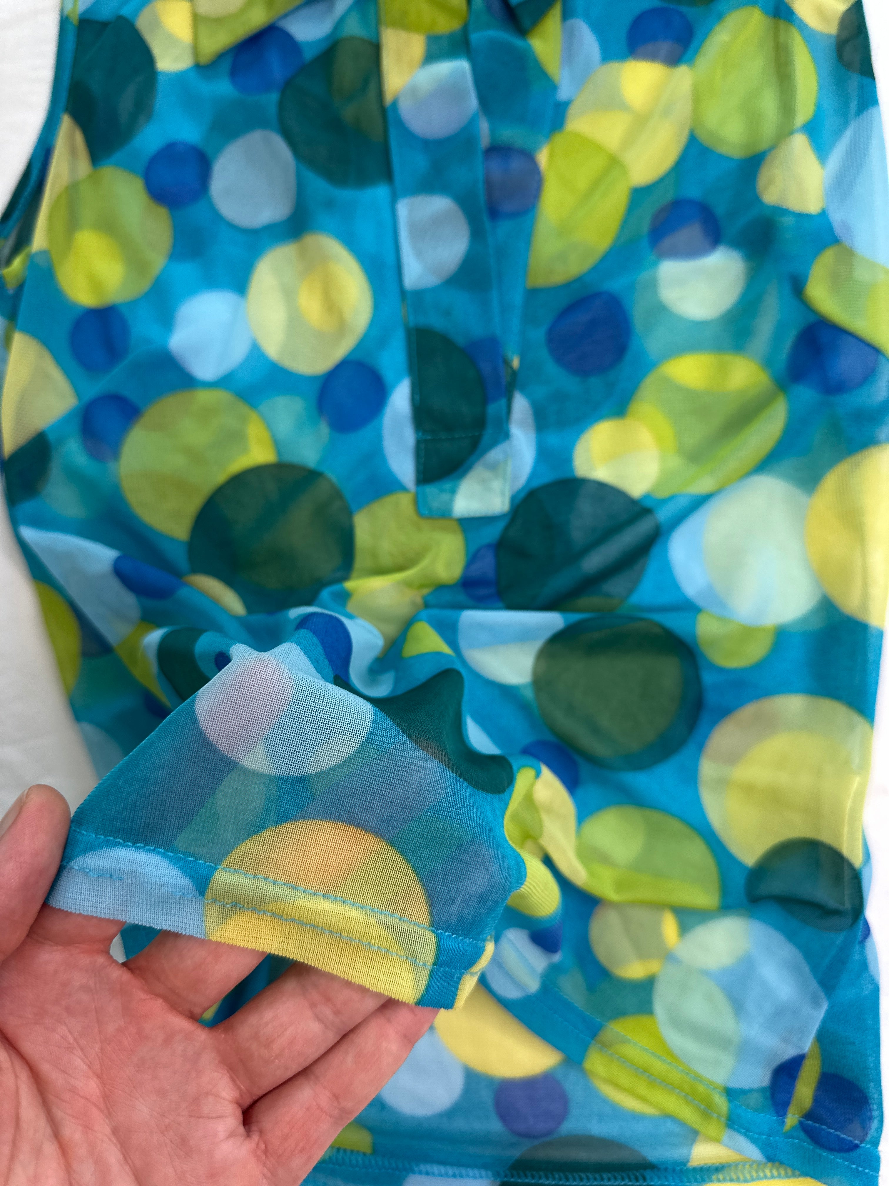 MORGAN DE TOI | Blue bubble Sheer Tank Top | 8