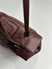 FENDI Burgundy Bento Box Bag
