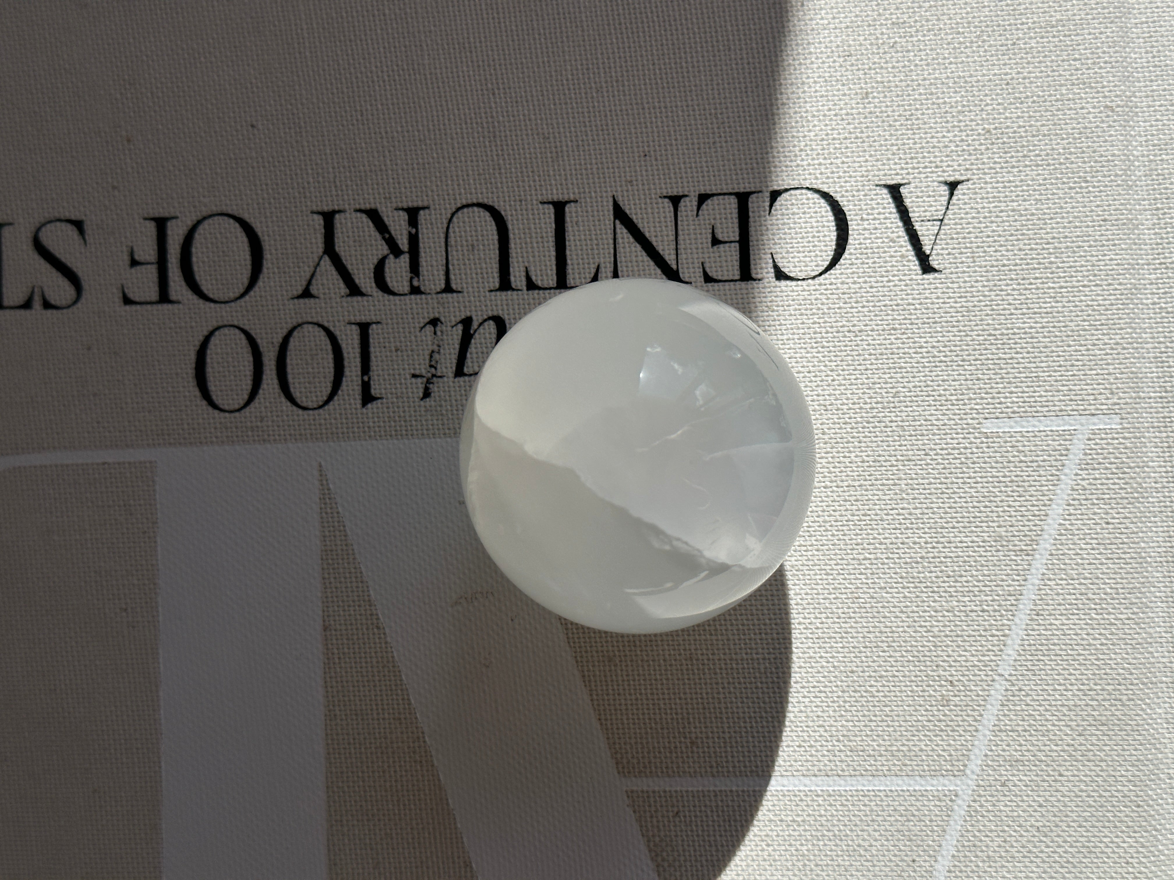 White Onyx Sphere - Medium