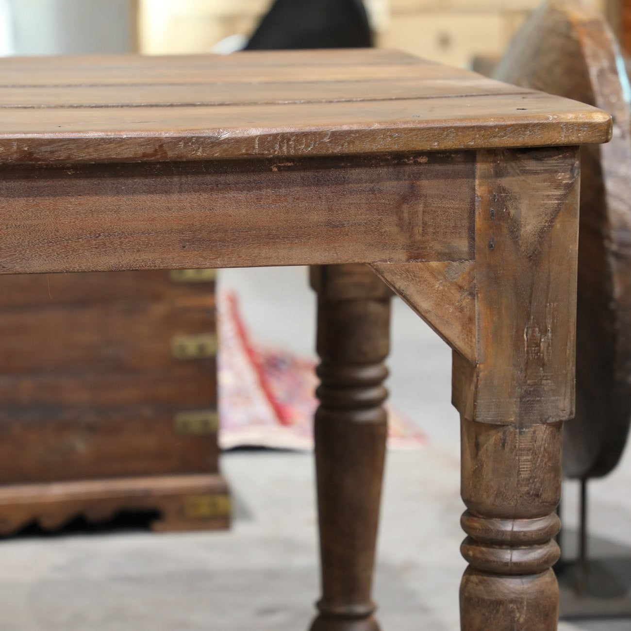 Original planked Barristers Table from Calcutta Government Offices