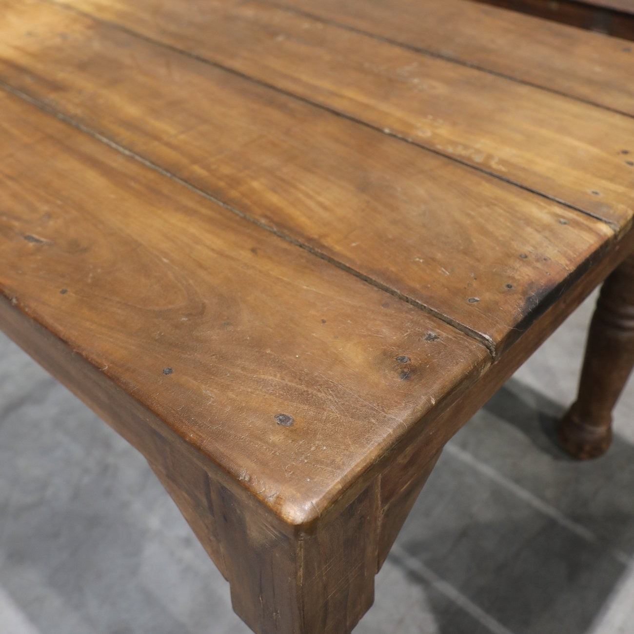 Original planked Barristers Table from Calcutta Government Offices