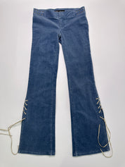 JLO by Jennifer Lopez | Y2K Lowrise Corduroy Flare with lace ups | M
