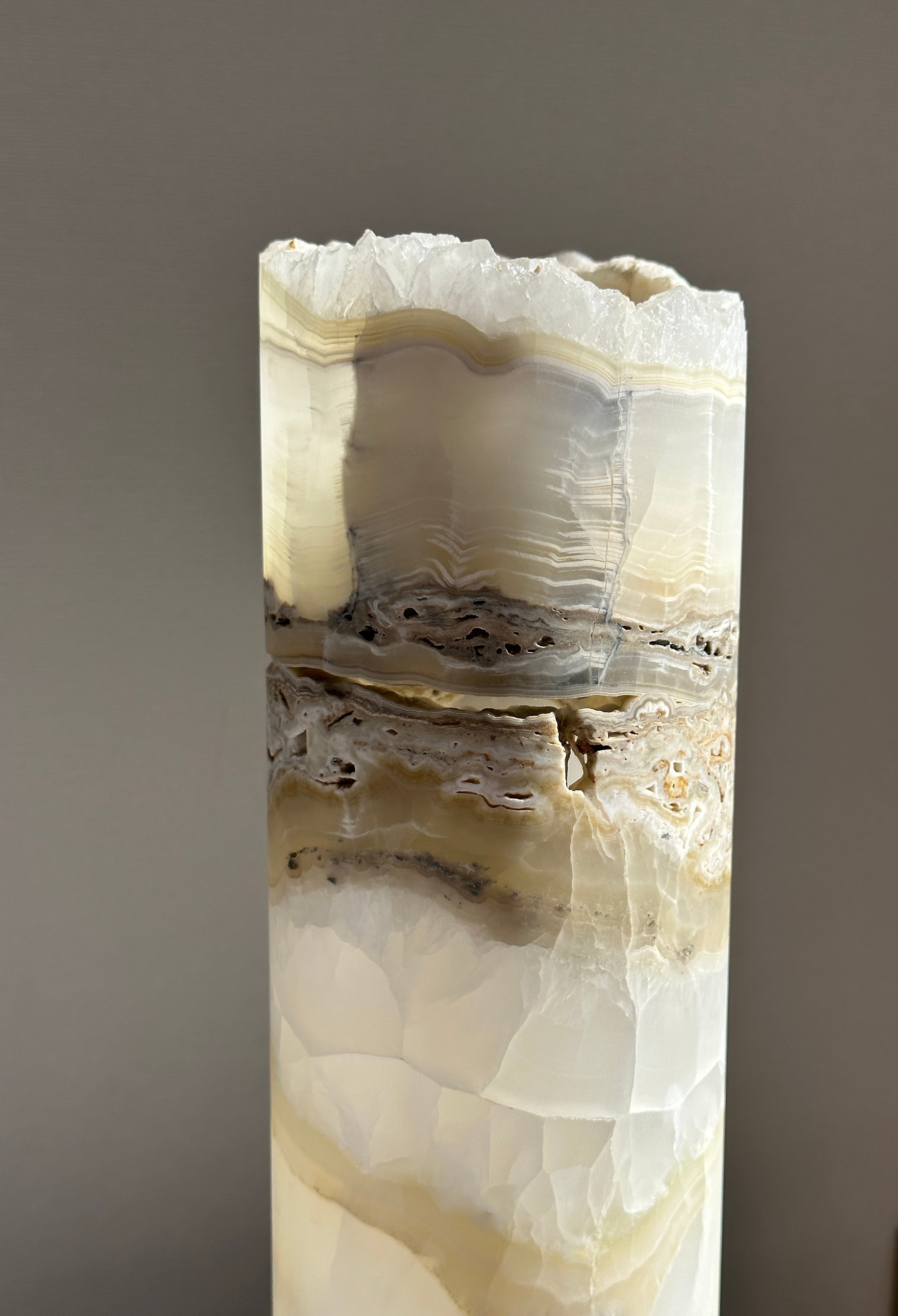 White & Green Onyx Lamp