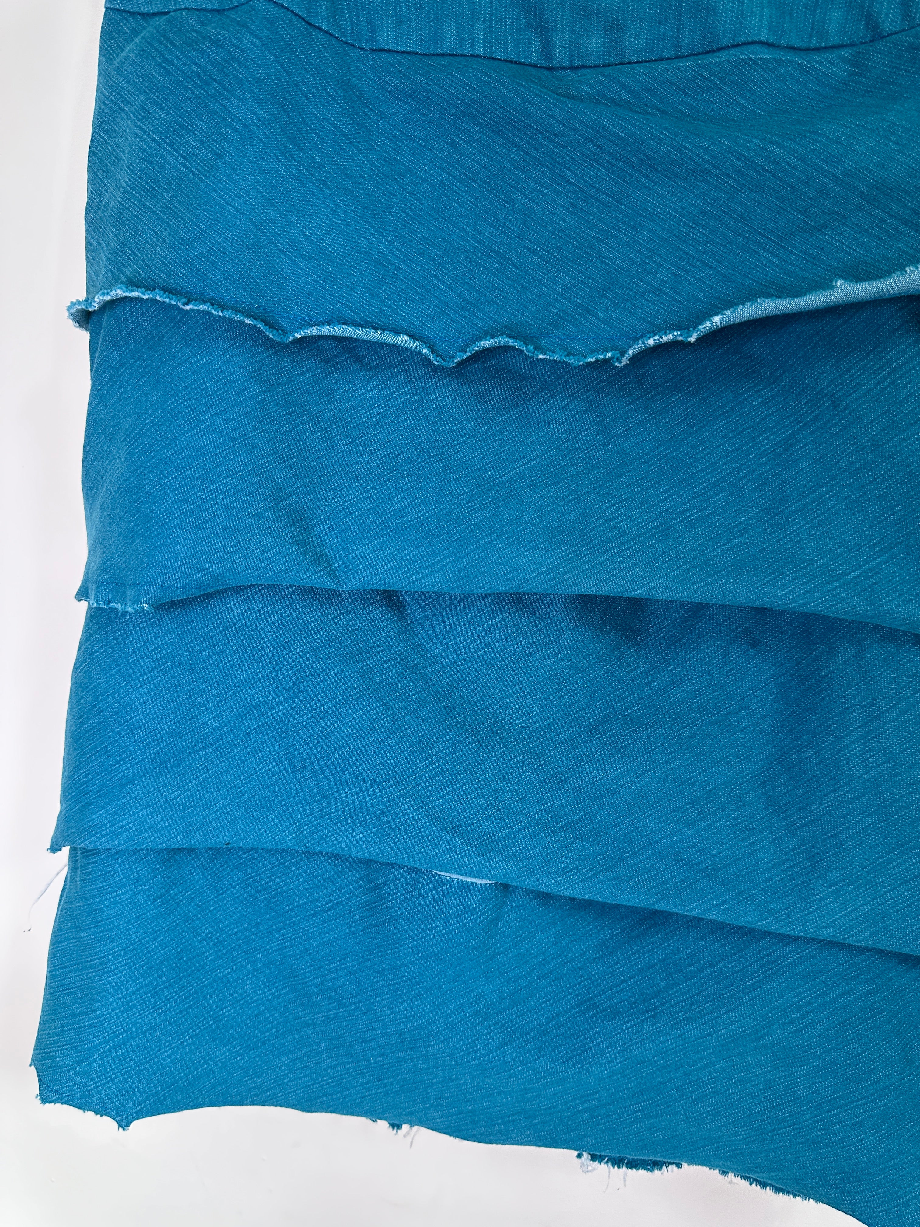 Browns | Teal Denim Layered Skirt | 10