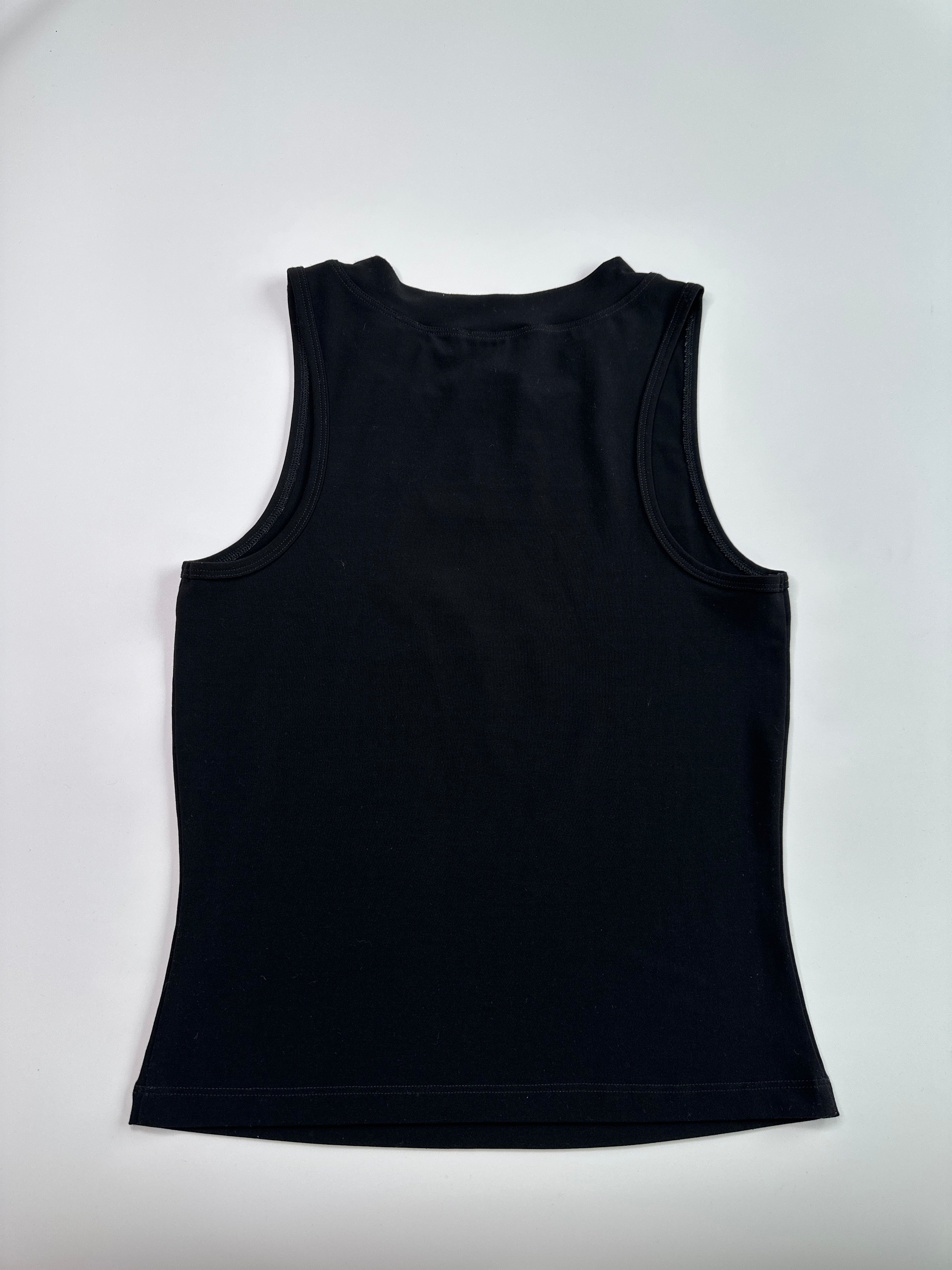 BEBE | Black Rhinestone Tank Top | M