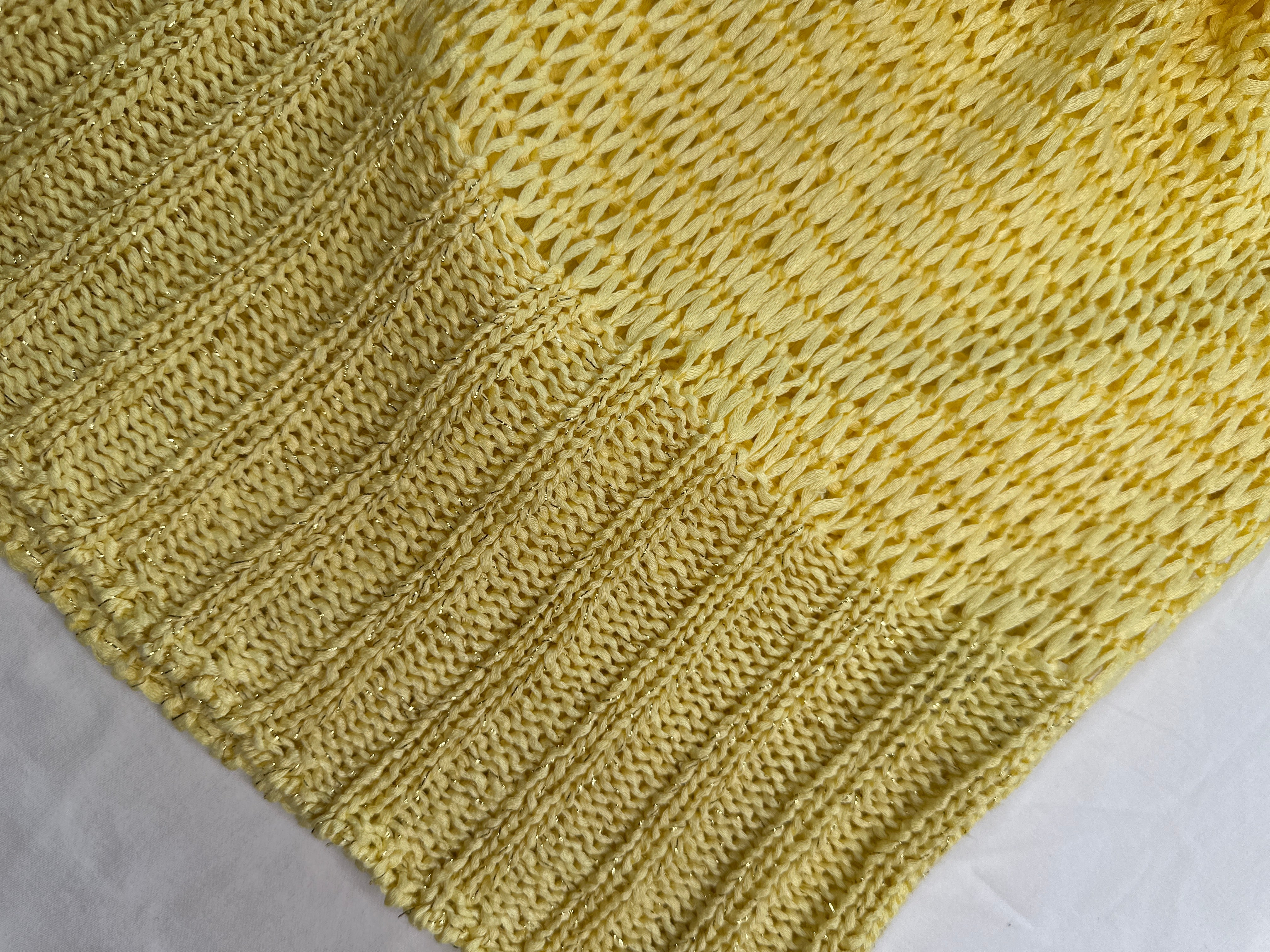 MORGAN DE TOI | Cowl Neck Yellow Sparkle Knit | 8-12
