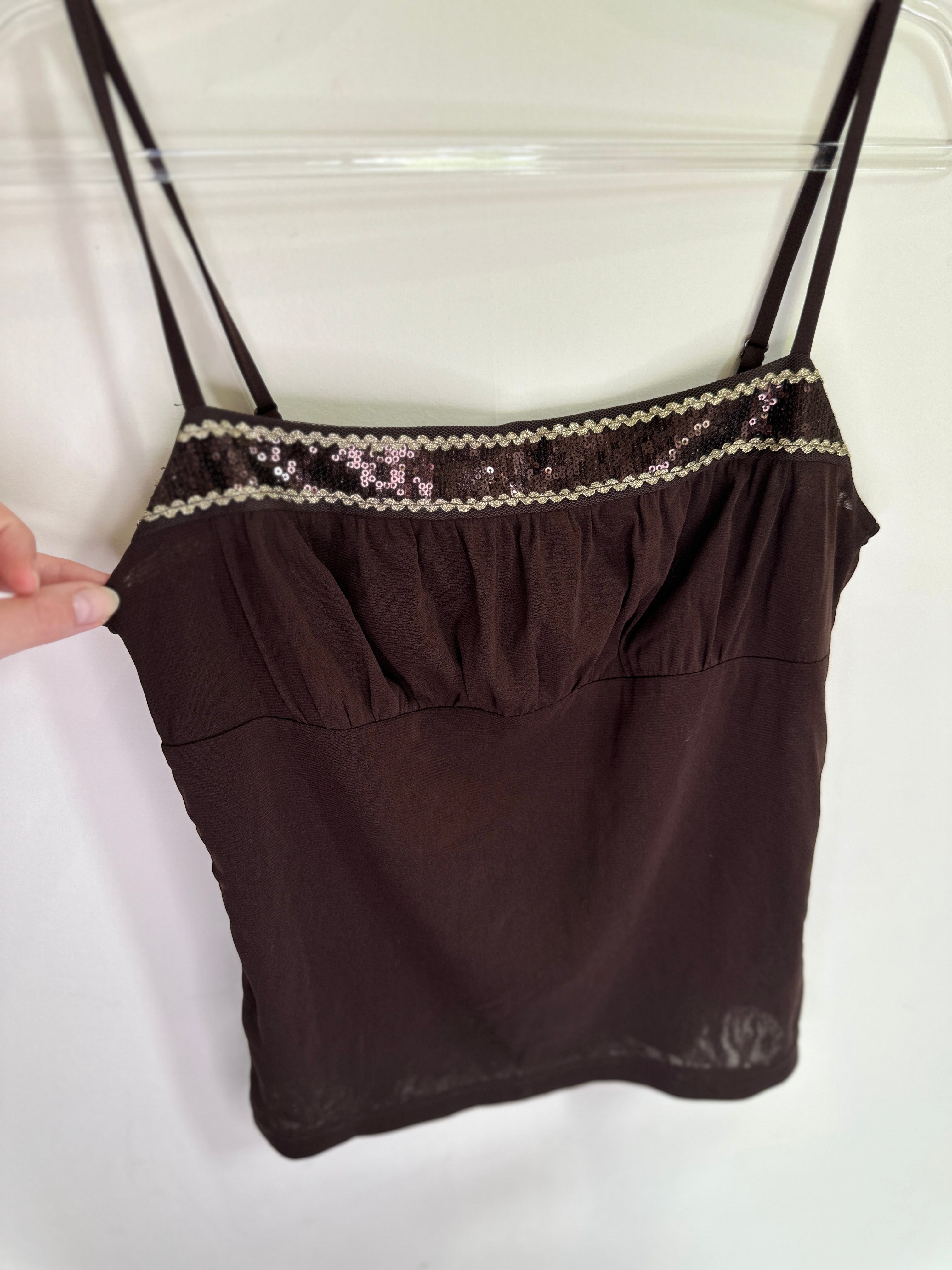 Chocolate Sequin Cami | 8