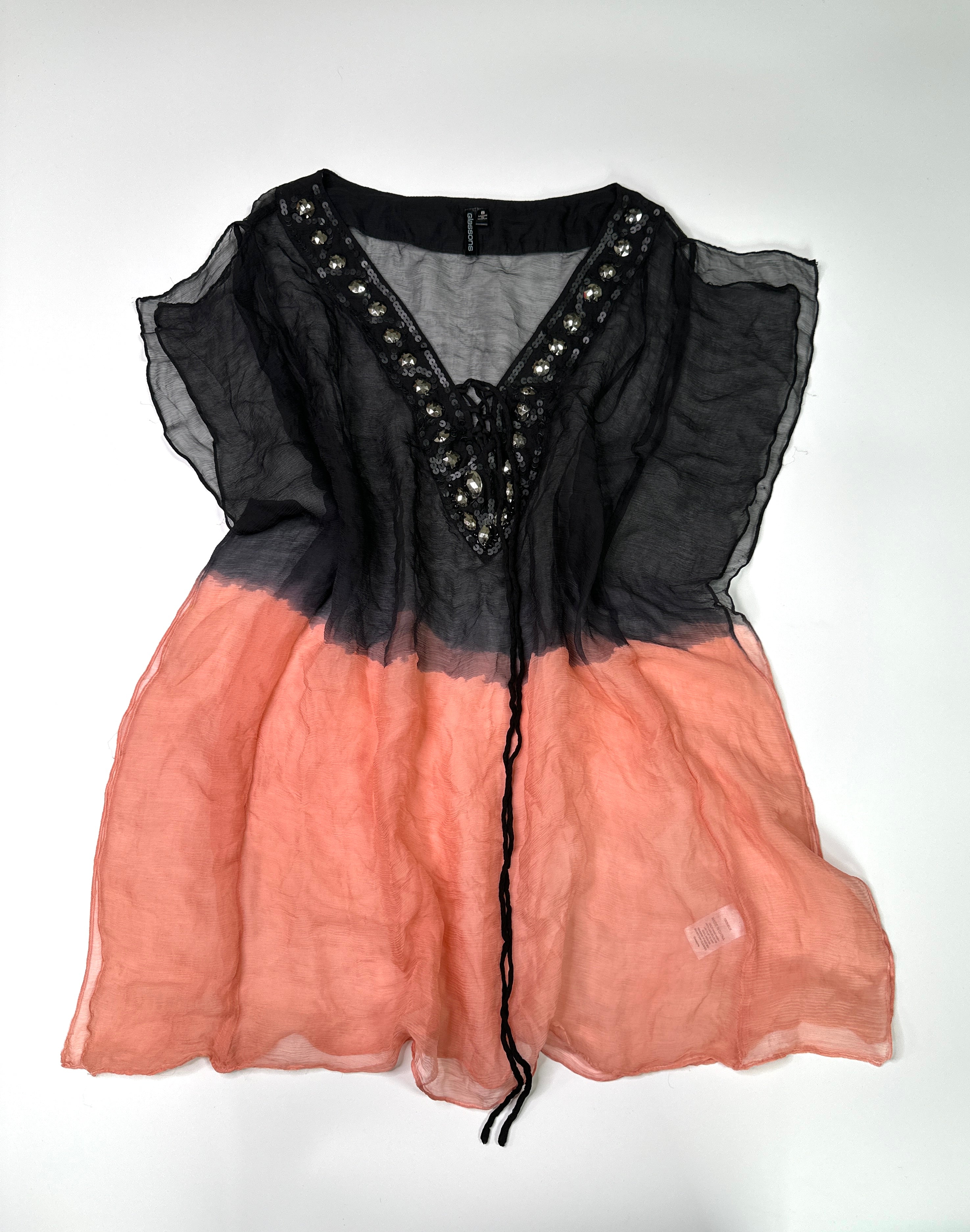 Glassons Silk 00s Ombré Sheer Top | 8