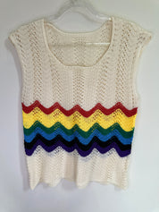 Vinatge Multi Colour Knit Tank | S