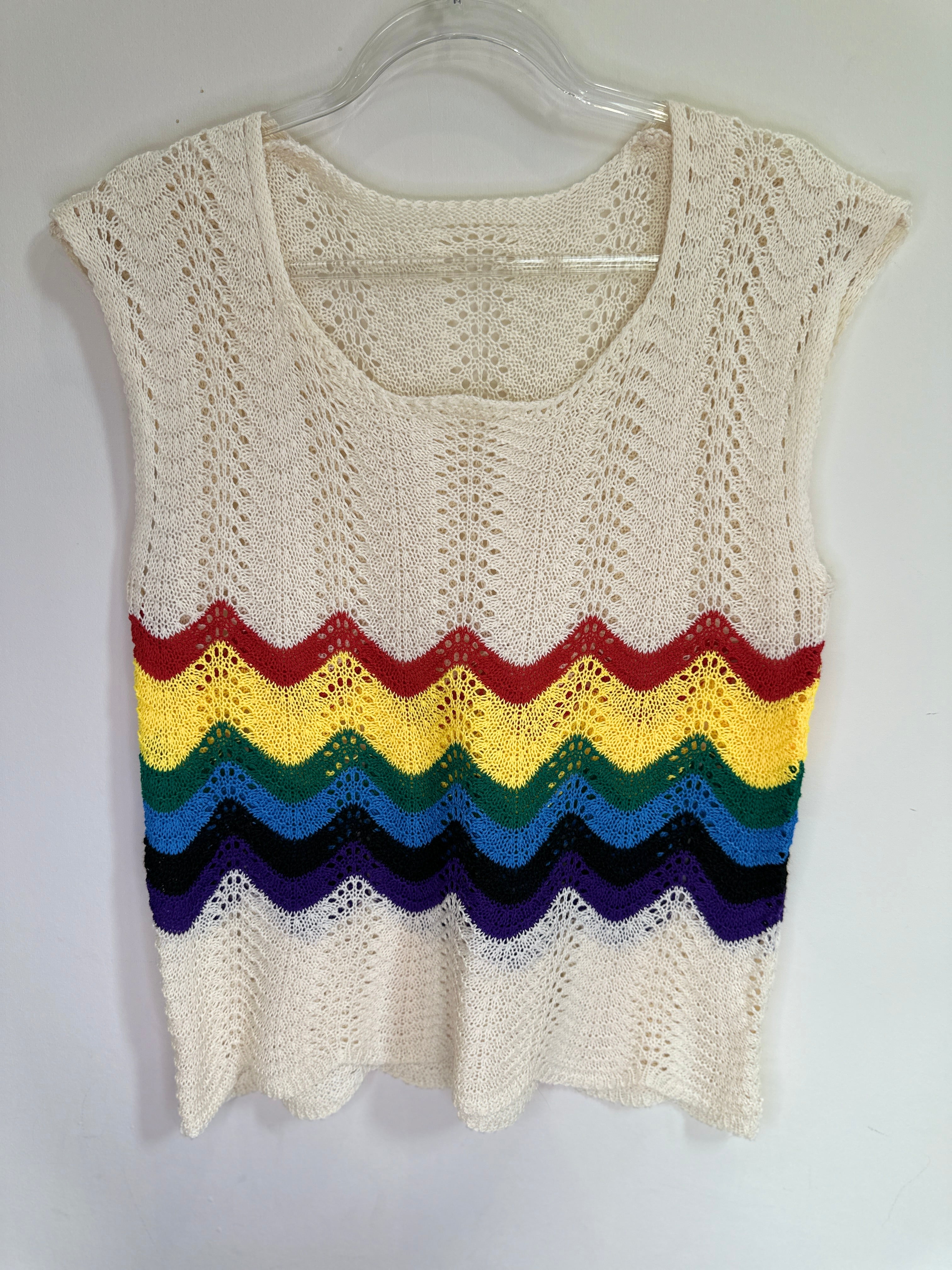 Vinatge Multi Colour Knit Tank | S