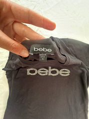 BEBE | Black Rhinestone Y2K Top