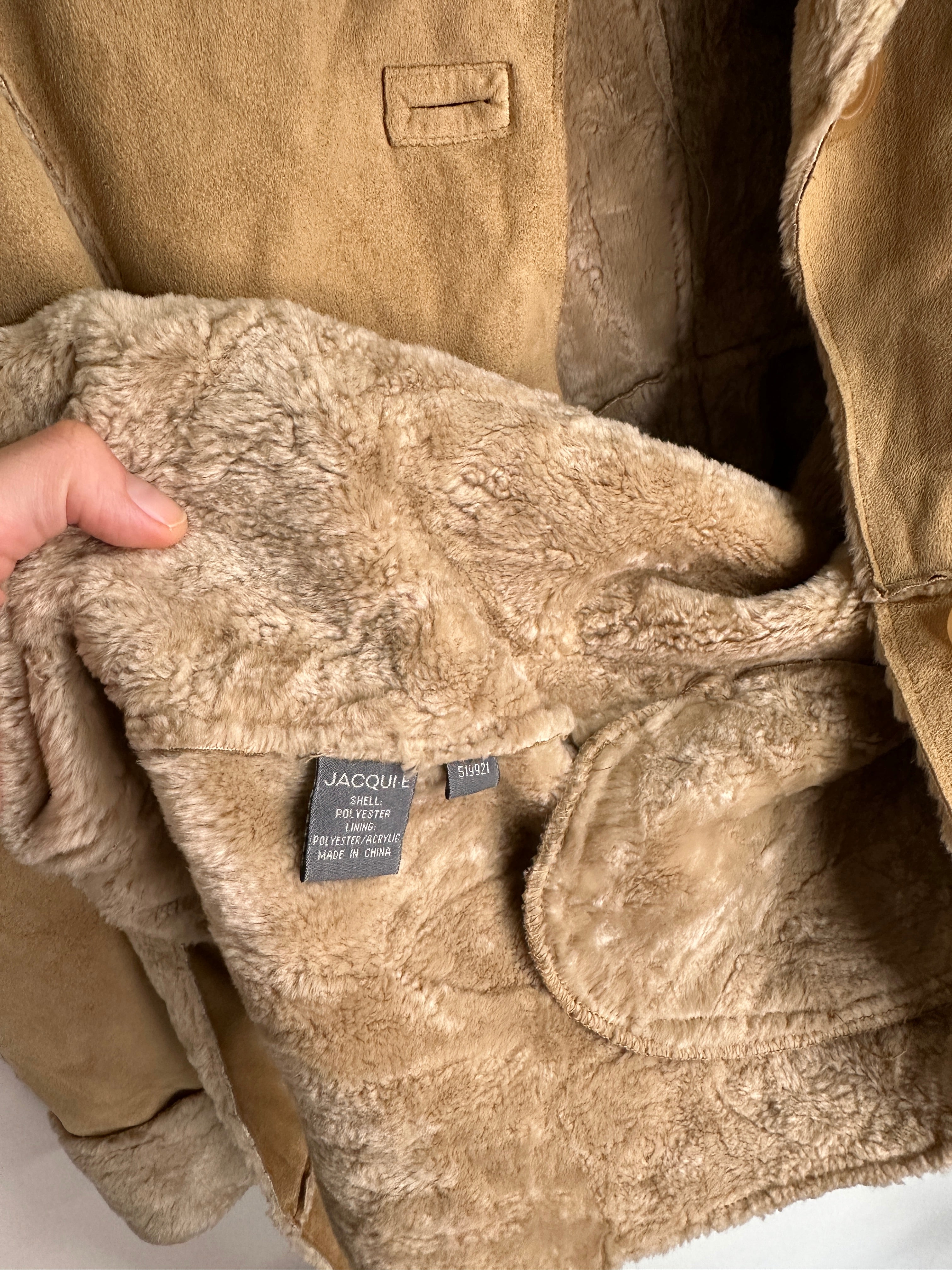 Jacqui.e Faux Fur Suede Look Coat -8