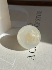 White & Amber Onyx Sphere - Medium