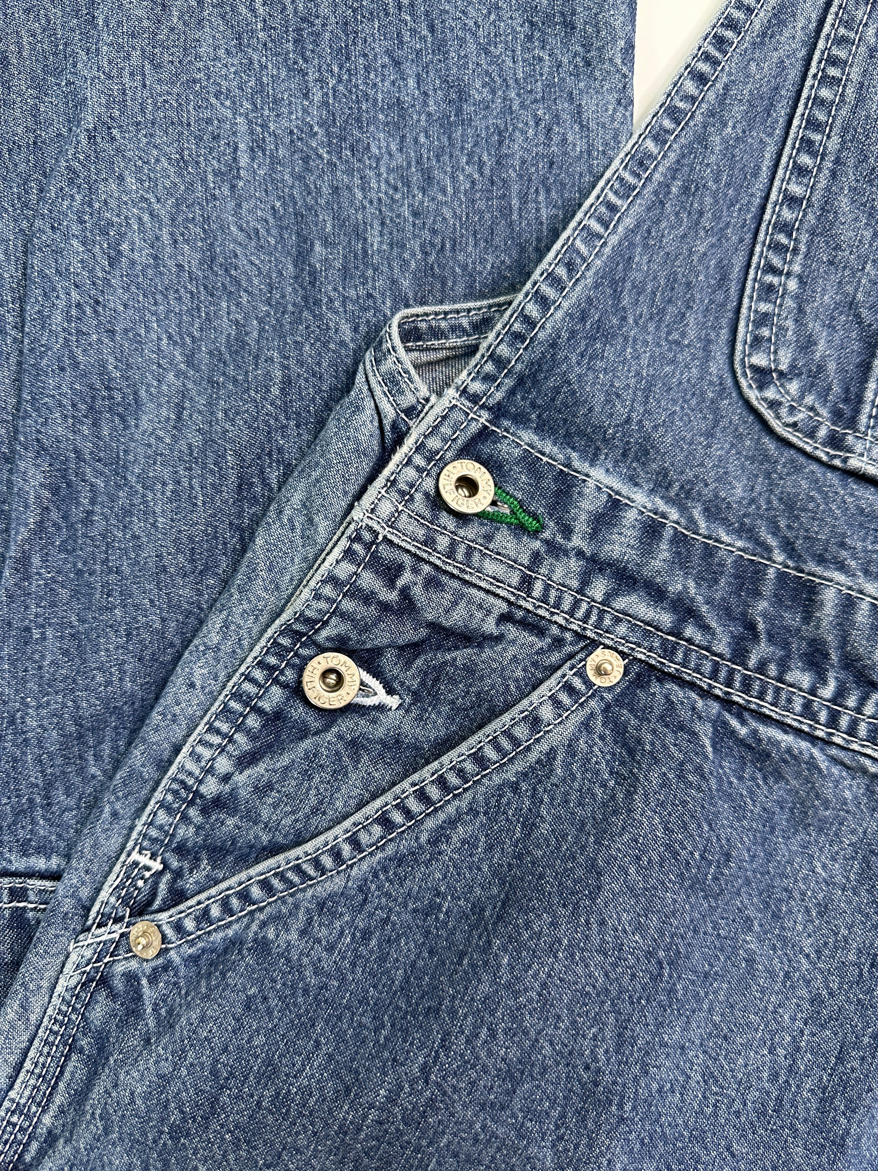 Tommy Hilfiger Vintage | 90s Denim Overalls | XS