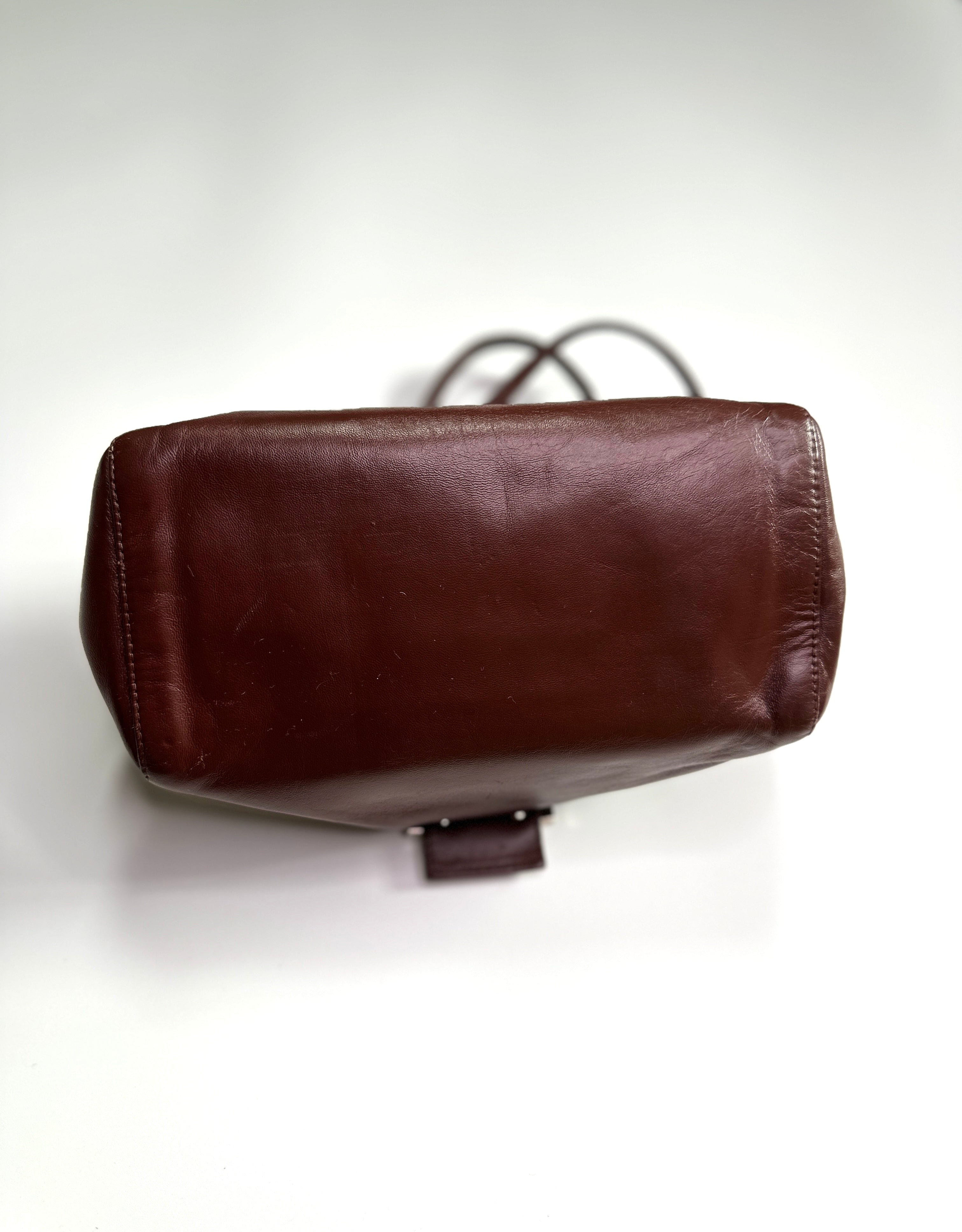 FENDI Burgundy Bento Box Bag