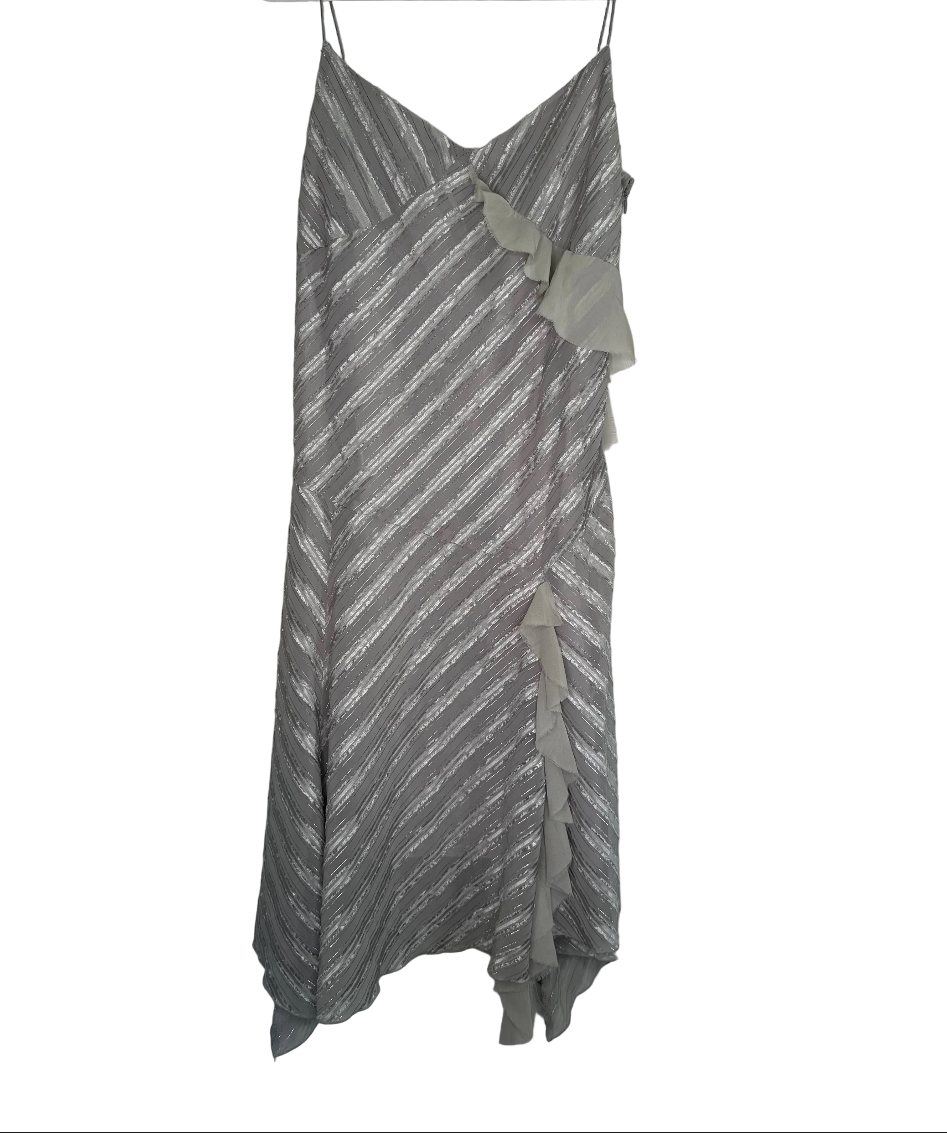 OZOC | Silver Stripe Dress | 8