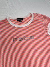 BEBE| Stripe Rhinestone Y2K Top | M