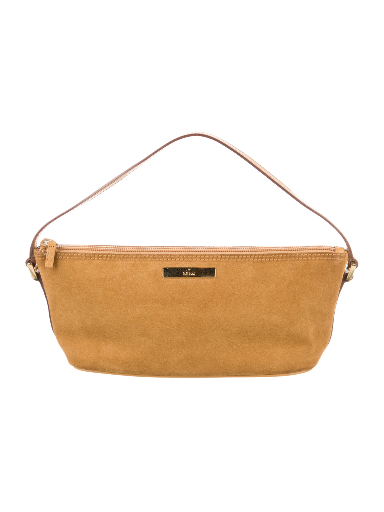 GUCCI | Tan Suede Pochette Boat Bag