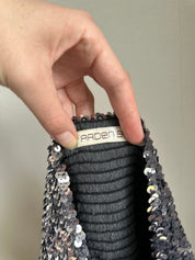 ARDEN B | Silver Sequin Tube Top | M