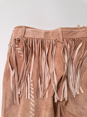 Arden B | Vintage Dusky Pink Suede Leather Cowgirl Flare Pants | 8