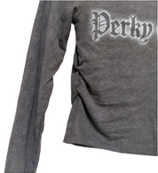PERKY GIRL LONG SEELVE CROP TOP