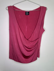 Garb Y2K Drape Pink Tank |14-16