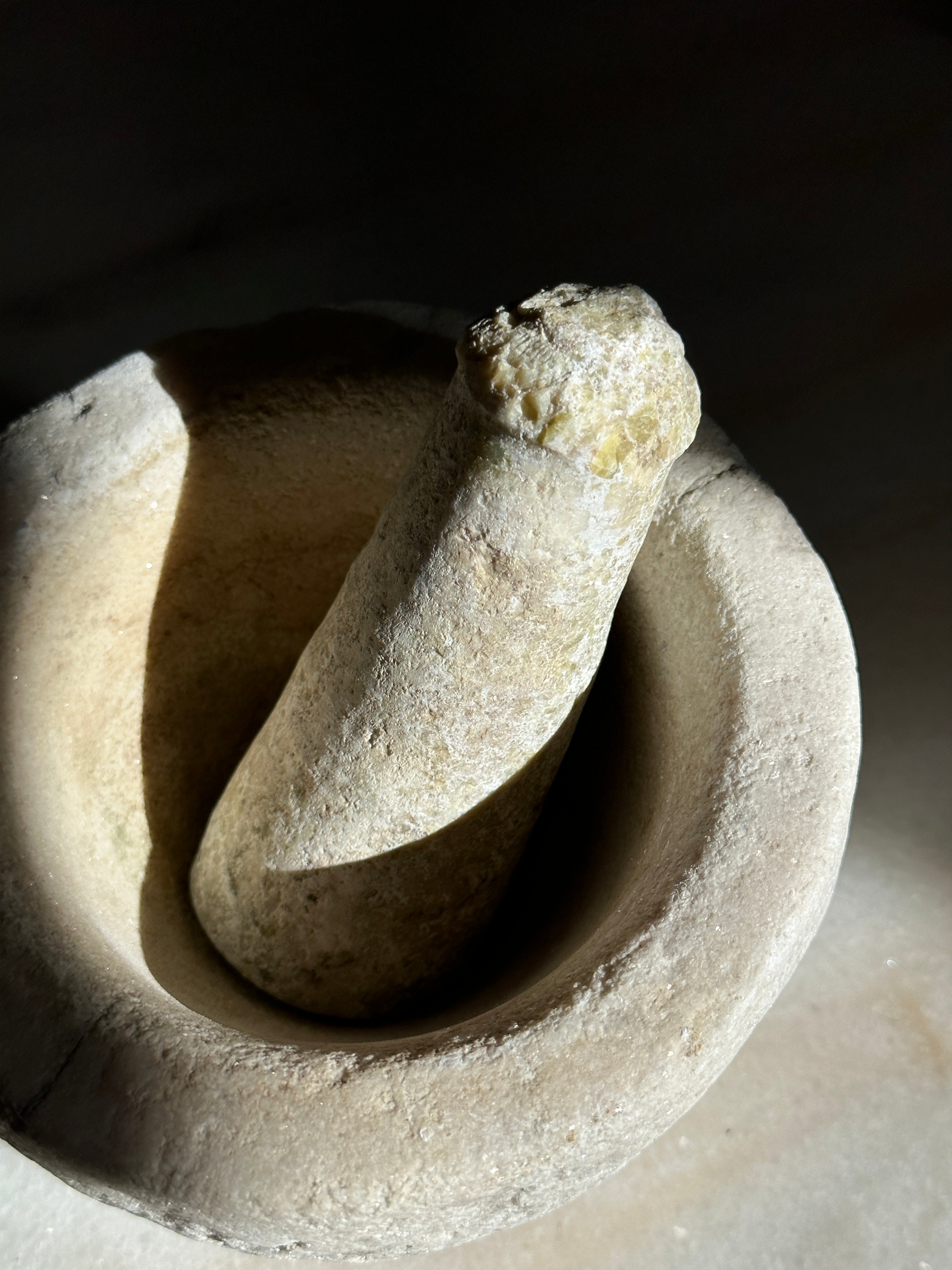 Ancient Stone Mortar & Pestle
