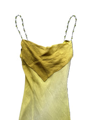 Rare Vintage Shelli Segal Bead & Silk Asymical Dress | 6