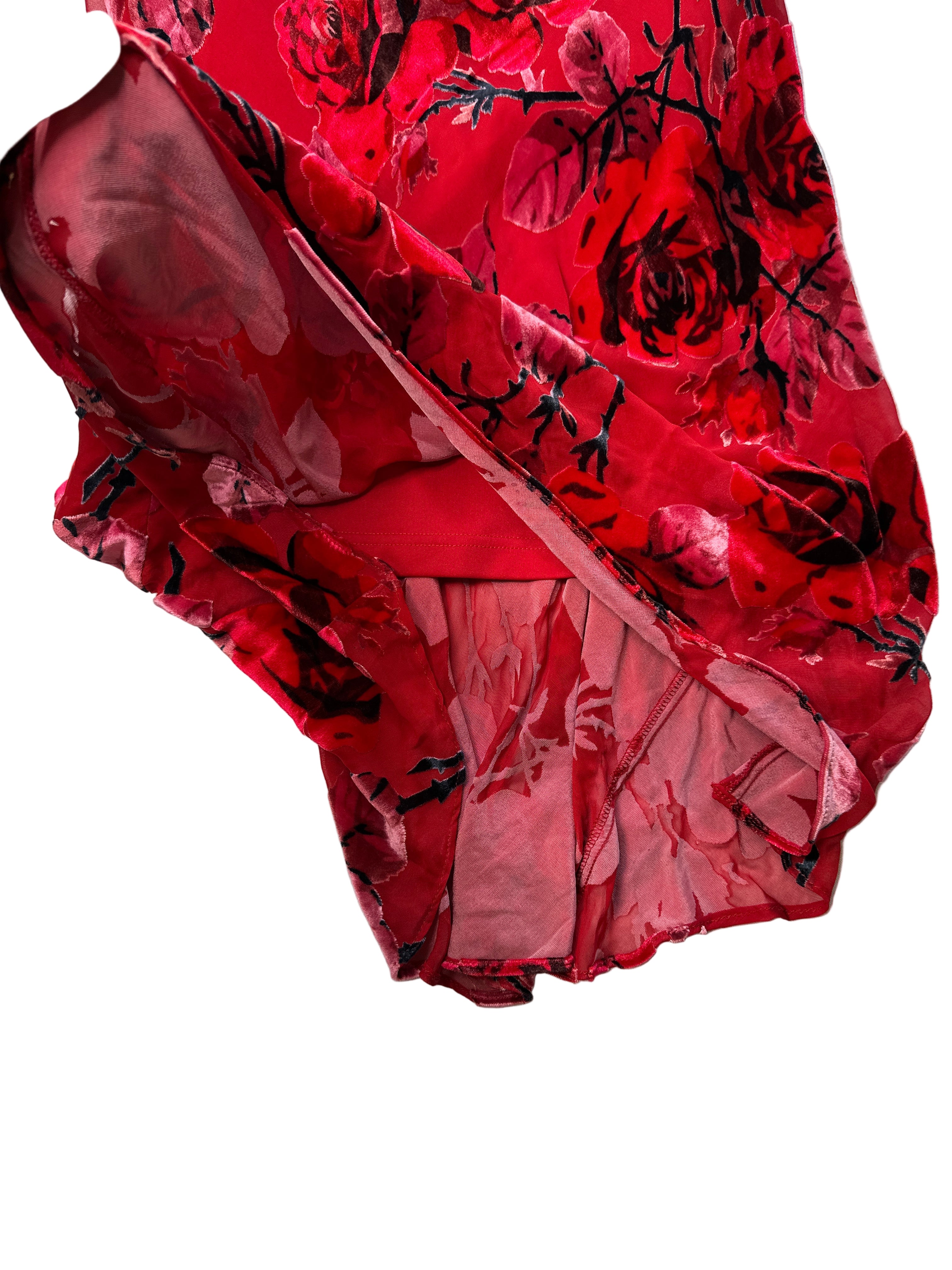 JOI ROSE VELVET DETAIL DRESS | 10-14