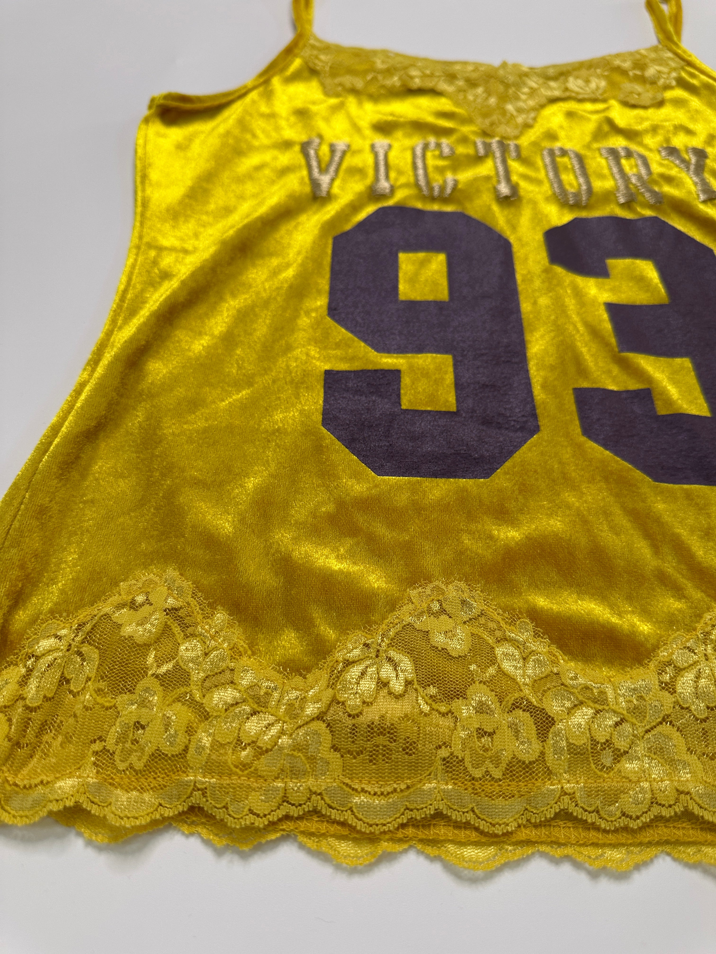 LHP New York by Lynn Hollyn | Y2K Yellow Velvet Lace Cami F
