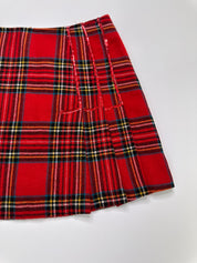 Morgan De Toi | Wool Blend Tartin Red Sequin Skirt 10