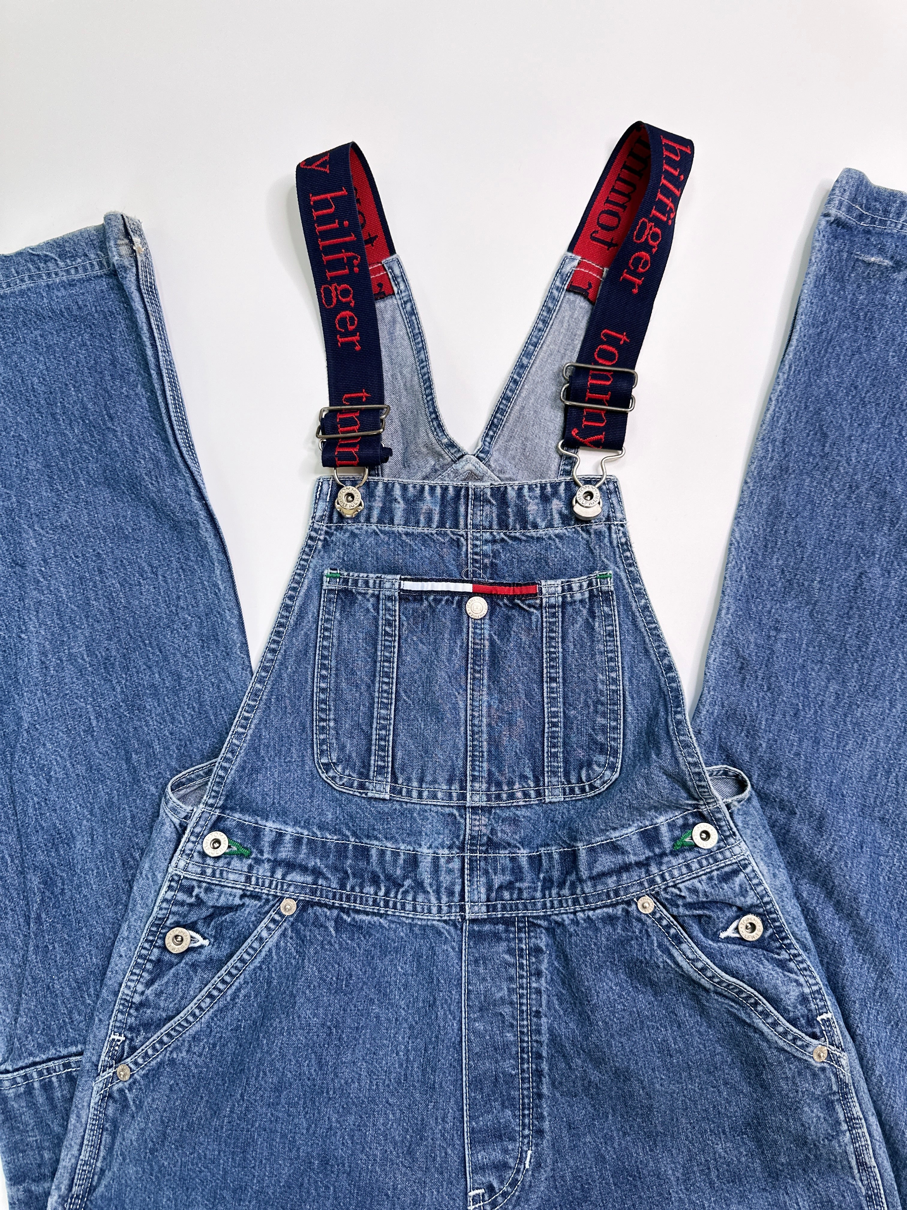 Tommy Hilfiger Vintage | 90s Denim Overalls | XS