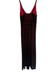 Vinatge Purple Patch Black Sheer Dress 90s