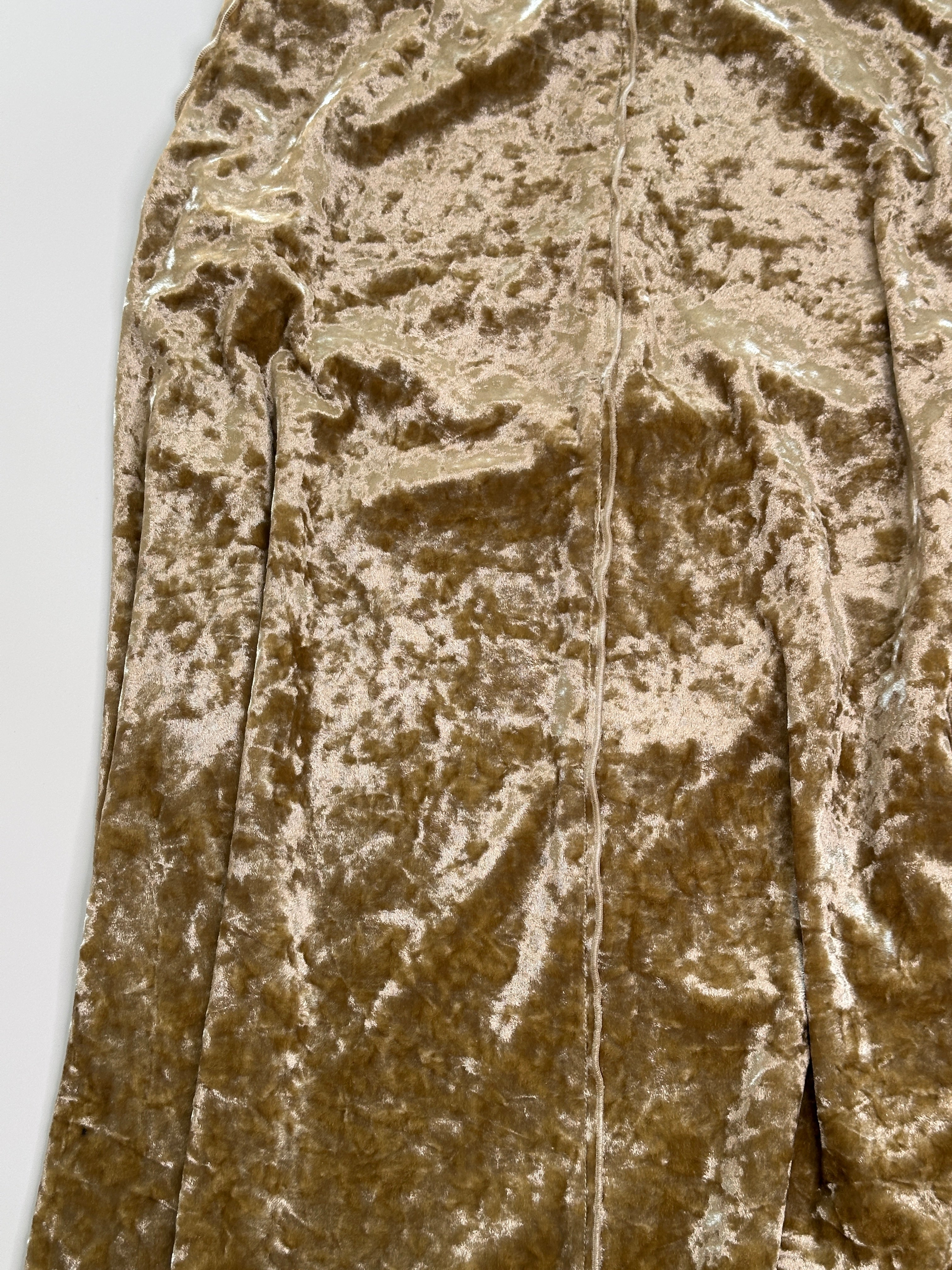 Gold Crush Velvet Skirt | 8